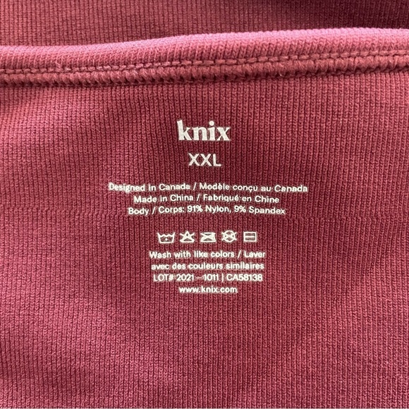 NWT KNIX Dark Cherry Good to Go Seamless Crop Tank XXL - Picture 6 of 12